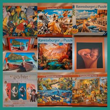 Différents puzzles 500 et 1000 pièces beschikbaar voor biedingen
