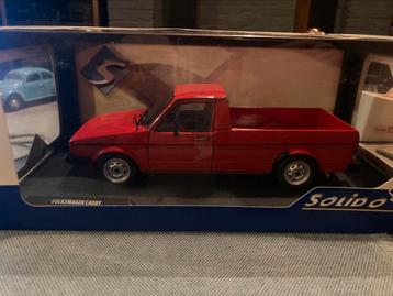 VW Caddy mk1 rood 1/18 Solido, Enlèvement, Neuf, Voiture, Solido