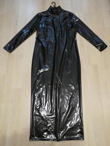 Jurk Lak PVC Zwart Smal beschikbaar voor biedingen