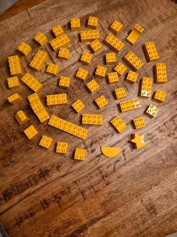 50 blocs Lego Duplo jaunes, Enlèvement ou Envoi, Comme neuf, Briques en vrac, Duplo