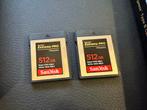 2 cartes CFexpress SanDisk 512Gb, Enlèvement ou Envoi, Comme neuf