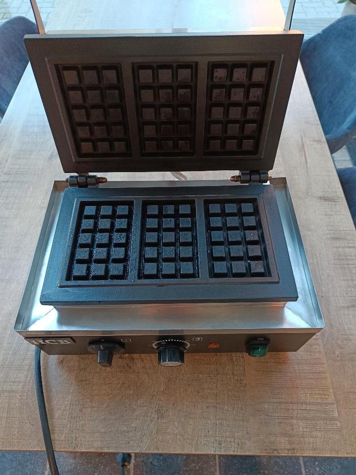 RVS wafelijzer Luikse wafels HCB, Elektronische apparatuur, Wafelijzers, Gebruikt, Ophalen