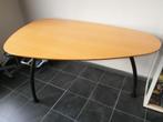Design tafel met massief beuken blad, Ophalen, Zo goed als nieuw