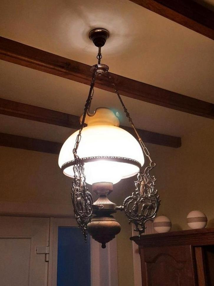 Mooie kroonluchter, Huis en Inrichting, Lampen | Kroonluchters, Zo goed als nieuw, Hout, Ophalen