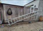 Dubbele ladder 2x15 treden, Doe-het-zelf en Bouw, Ladders en Trappen, Ophalen, Zo goed als nieuw, Ladder