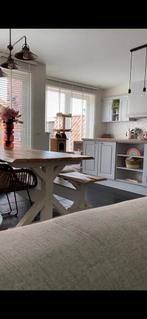 Houten eettafel + zitbann, Huis en Inrichting, Ophalen, Gebruikt