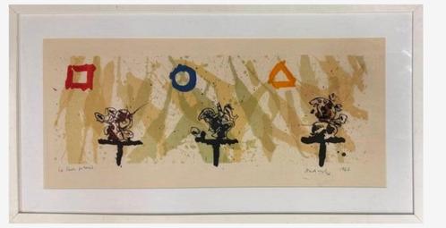 Pierre ALECHINSKY abstract werk gesigneerd en gedateerd 1966, Antiek en Kunst, Kunst | Schilderijen | Abstract, Ophalen of Verzenden