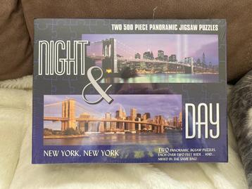 New York Night & Day ( 2 panoramic puzzels ) Nieuw