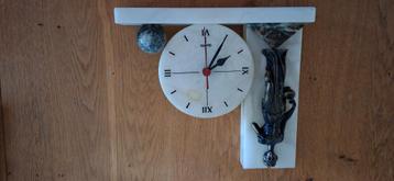 Klok in marmer, Enlèvement, Utilisé, Analogique, Horloge sur pied
