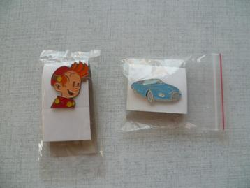 pin's Spirou et la voiture Turbot Rhino - Editions Atlas, Enlèvement ou Envoi, Gaston ou Spirou, Neuf, Autres types