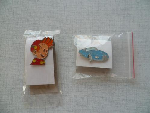 pin's Robbedoes en de auto Tarbot Rhino - Editions Atlas, Verzamelen, Stripfiguren, Nieuw, Overige typen, Guust of Robbedoes, Ophalen of Verzenden