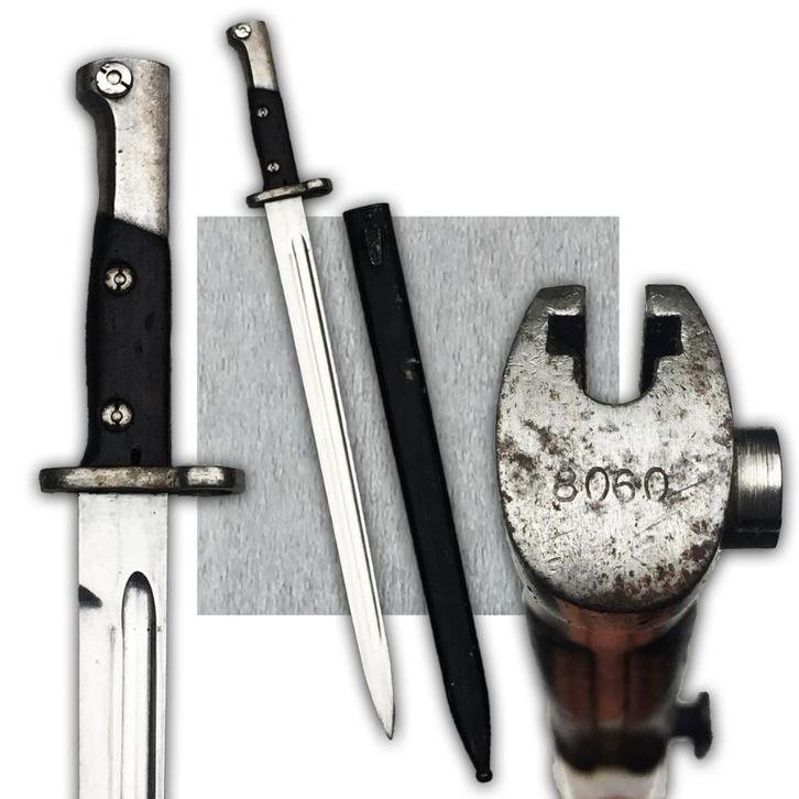 🚨ABBEL BAIONET M 1924 BELGISCH „8060" ORIGINEEL KOLONIAAL, Verzamelen, Militaria | Algemeen, Landmacht, Zwaard of Sabel, Verzenden