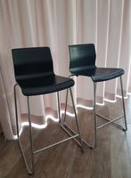 2 IKEA barstoelen / barkrukken Glenn zwart, Huis en Inrichting, Ophalen, Zo goed als nieuw