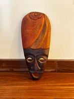 Handgesneden Houten Wandmasker – 40 cm – Bali Stijlp, Antiek en Kunst, Kunst | Beelden en Houtsnijwerken, Ophalen