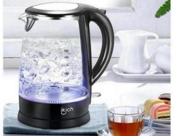 Ikich waterkoker + led verlicht 1.7L 1500W zwart water koker beschikbaar voor biedingen