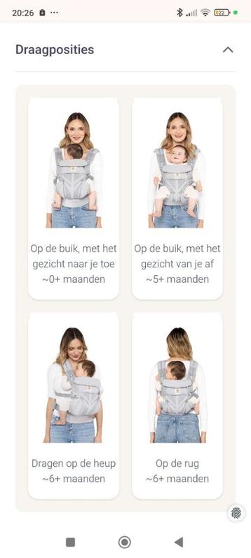 Draagzak baby beschikbaar voor biedingen