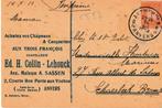 ANVERS AUX TROIS FRANCOIS  ANC. MAISON  A. SASSEN  PUBLICITA, Affranchie, Enlèvement ou Envoi, Anvers, Avant 1920