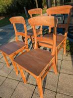Stoelen teak, Huis en Inrichting, Stoelen, Ophalen, Zo goed als nieuw