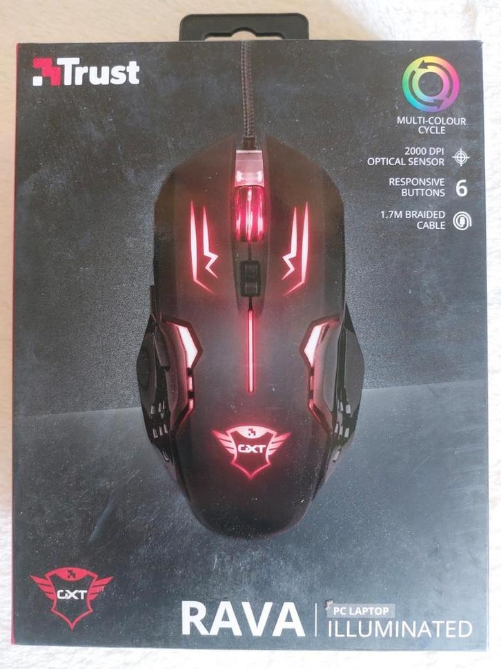 Trust GXT 108 Rava Gaming Mouse NEW SEALED, Computers en Software, Muizen, Nieuw, Rechtshandig, Ophalen of Verzenden