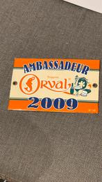 Orval emaille ambassadeur., Verzamelen, Ophalen of Verzenden, Zo goed als nieuw, Reclamebord