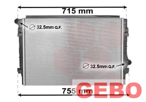 Audi a3 8V 2012 t/m 2016 1.8 TFSi / 2.0i  radiateur 5WA 121, Auto-onderdelen, Motor en Toebehoren, Audi, Nieuw, Ophalen of Verzenden