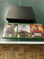 xbox one x met 3 games & 1 controller, Games en Spelcomputers, Ophalen of Verzenden, Zo goed als nieuw, Met 1 controller, Xbox One X