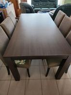 Tafel met 6 stoelen en barkast, Ophalen