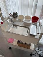 Table à roulettes avec lampe grossissante, Enlèvement, Comme neuf