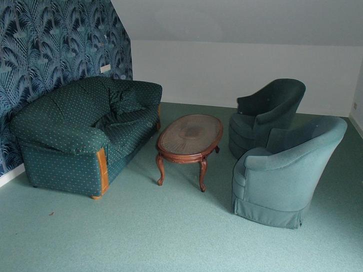 salon, Huis en Inrichting, Zetels | Complete zithoeken, Gebruikt, Stof, Ophalen