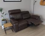 2-zit, dubbele relax, elektrische bediening, bruin leder, Huis en Inrichting, Ophalen, Gebruikt, 150 tot 200 cm, Tweepersoons