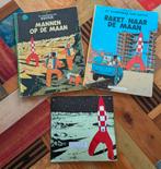 Kuifje raket op de maan + Mannen op de maan + emaille bordje, Verzamelen, Ophalen of Verzenden