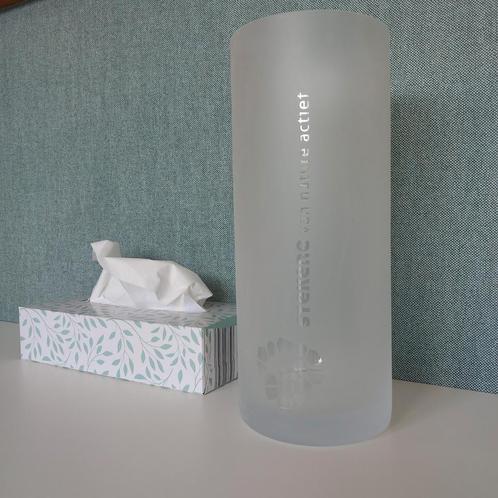Wit matte kristallen vaas 260mm. NIEUW, Huis en Inrichting, Woonaccessoires | Vazen, Nieuw, Wit, Minder dan 50 cm, Glas, Ophalen