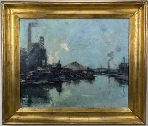 Pierre Paulus (1881–1959) – Industrieel landschap, Antiek en Kunst, Kunst | Schilderijen | Klassiek, Ophalen of Verzenden