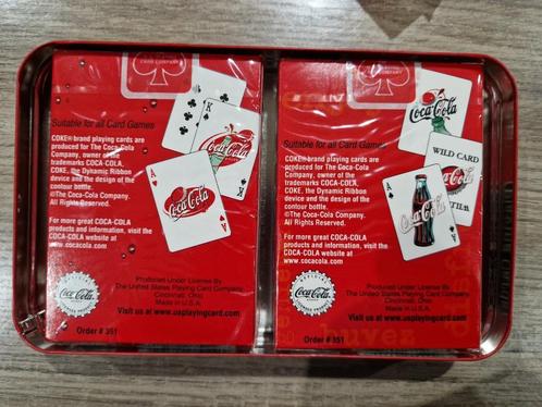 2 Coca-Cola-kaartspellen (1e Coca-museum in Atlanta), Verzamelen, Merken en Reclamevoorwerpen, Nieuw, Overige typen, Ophalen of Verzenden