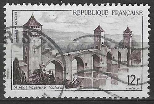 Frankrijk 1955 - Yvert 1039 - Pont Valentre in Cahors (ST), Timbres & Monnaies, Timbres | Europe | France, Affranchi, Envoi