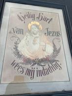 Religieuze kader heilig hart van jezus wees mij indachtig, Antiek en Kunst, Verzenden
