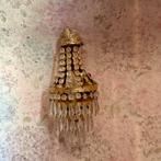 Set van 2 wandlalpen met christallen, Huis en Inrichting, Lampen | Wandlampen, Ophalen, Gebruikt, Glas, Klassiek