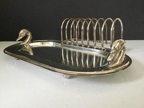 Presenteerblad Foie gras met toastrekje en glazen schaal, Antiek en Kunst, Curiosa en Brocante, Ophalen of Verzenden