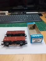 Marklin Ho set van 2 auto's einde transportband 4411, Wisselstroom, Wagon, Ophalen of Verzenden, Zo goed als nieuw