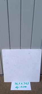 Vierkante tabletten van Carrara-marmer 38x40,5 cm en 36,5x38, Ophalen, Gebruikt