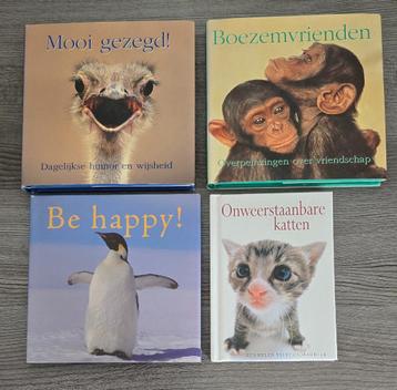 4 boekjes met spreuken-gezegden-wijsheden en dierenfoto's beschikbaar voor biedingen