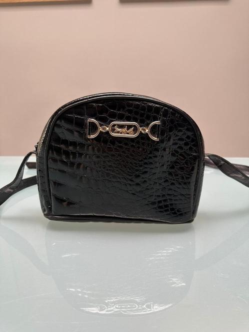 Stijlvolle Louise Fontaine Handtas – Zwarte Crocoprint met G, Handtassen en Accessoires, Tassen | Damestassen, Zo goed als nieuw