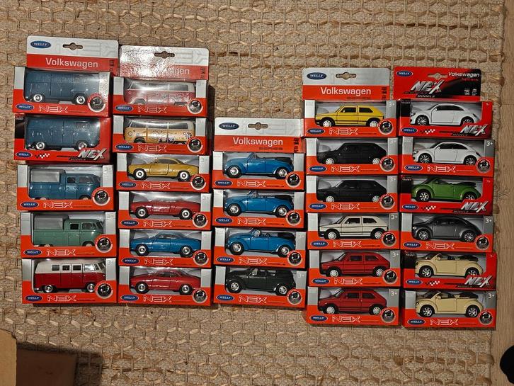 Welly Volkswagen Pullback autotjes 1/36, Hobby & Loisirs créatifs, Voitures miniatures | 1:43, Neuf, Voiture, Autres marques, Enlèvement ou Envoi
