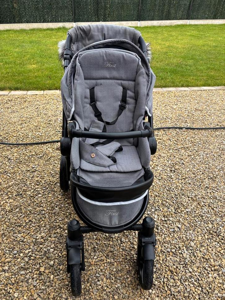 Kinderwagen first atlanta grijs volledig, Kinderen en Baby's, Buggy's, Zo goed als nieuw, Regenhoes, Ophalen