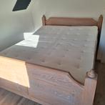 Lit en bois massif ..., Maison & Meubles, Chambre à coucher | Lits, Beige, Enlèvement, Utilisé, Bois