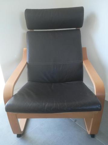 POÄNG fauteuil leder (Ikea)