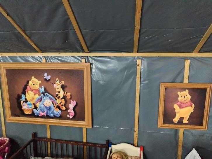 Schilderijen Winnie the Pooh, Verzamelen, Disney, Gebruikt, Overige typen, Winnie de Poeh of vrienden, Ophalen