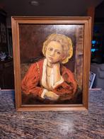 Schilderij op plaat (geen druk) MJ., Antiek en Kunst, Kunst | Schilderijen | Klassiek, Ophalen of Verzenden