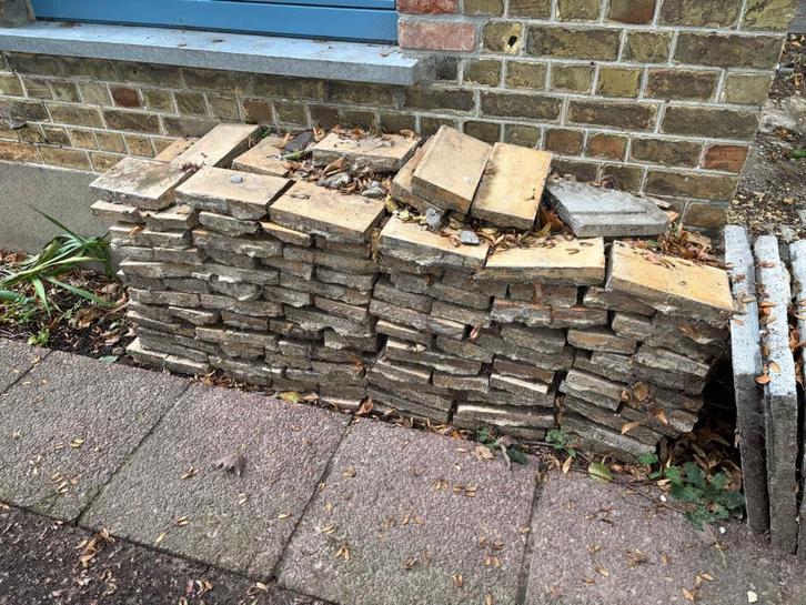 Terracotta tegels - +/- 23m2, Doe-het-zelf en Bouw, Tegels, Gebruikt, Vloertegels, Keramiek, 20 tot 40 cm, Minder dan 20 cm, 10 m² of meer