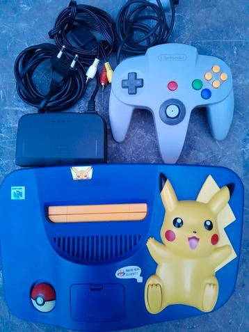 Console de jeux Nintendo 64 Pokémon Pikachu + manette grise, Enlèvement ou Envoi, Utilisé, Avec 1 manette